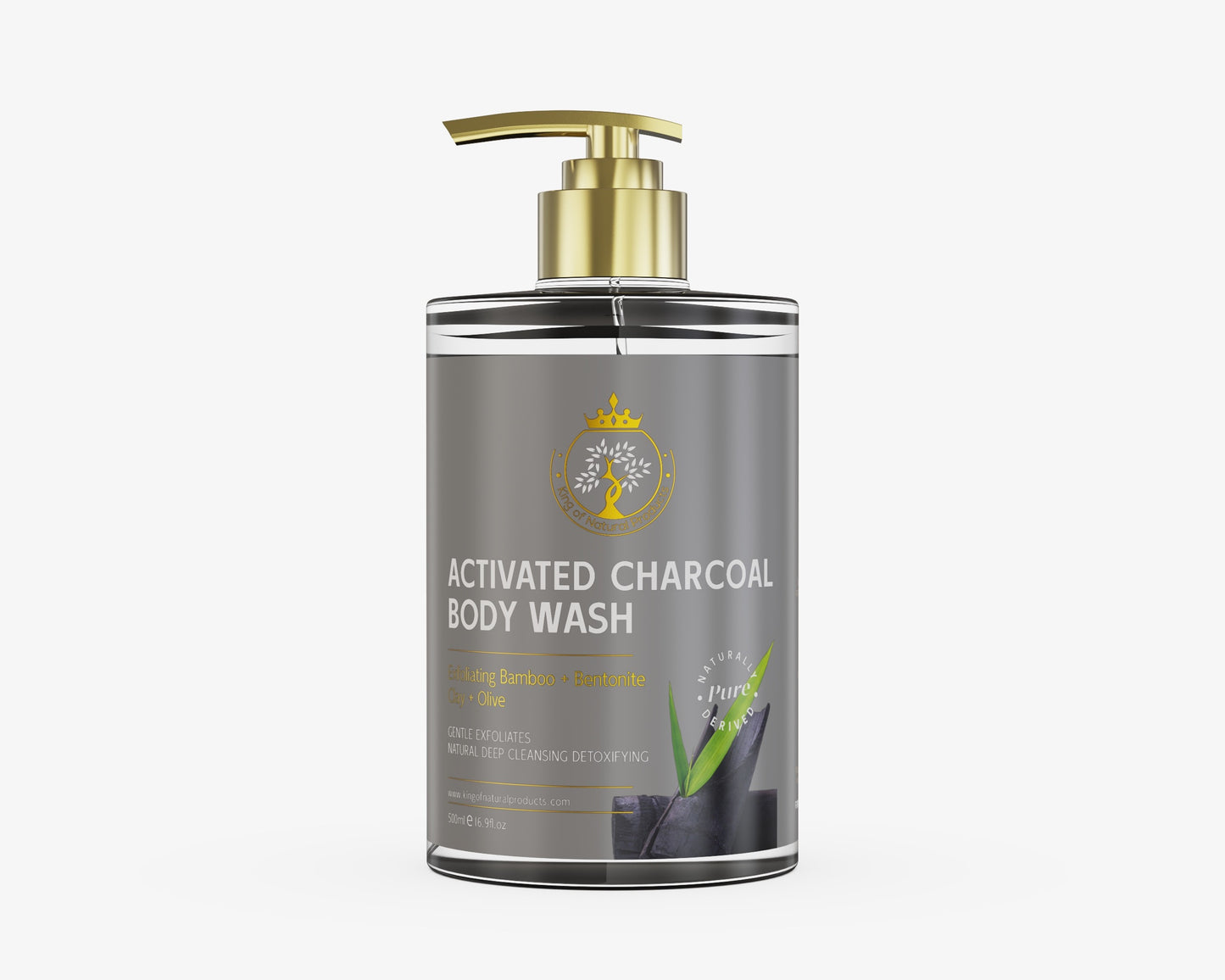 ACTIVATED CHARCOAL BODY WASH | 100% ORGANIC | KING OF NATURAL PRODUCTS