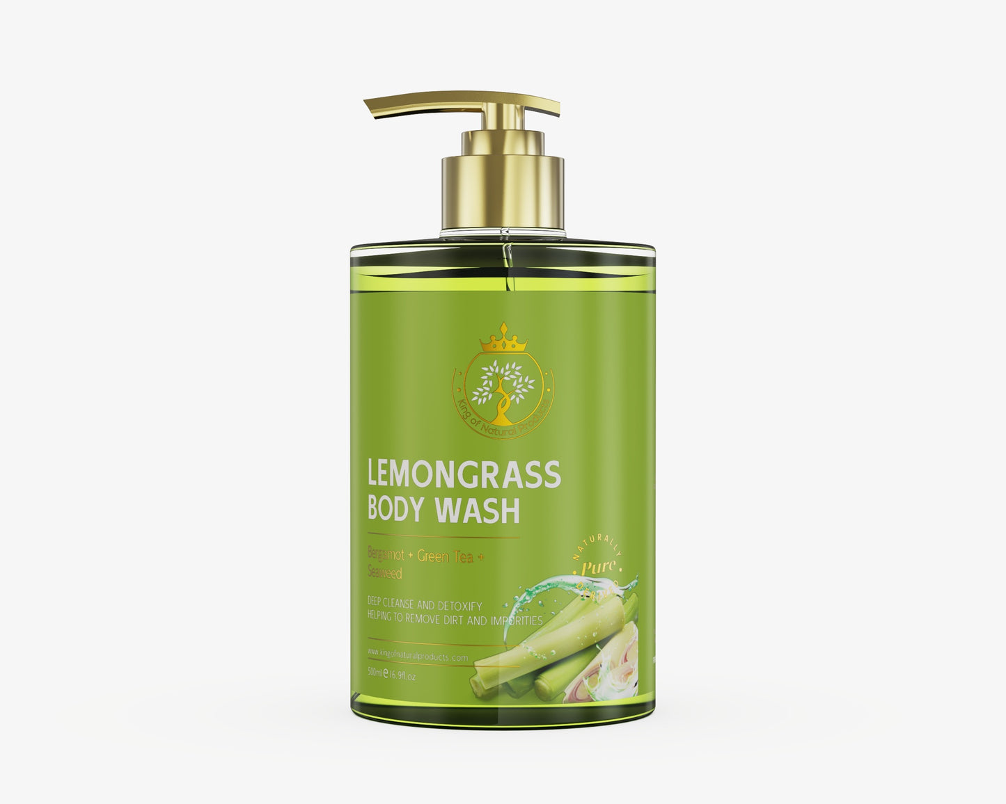 LEMONGRASS BODY WASH | 100% ORGANIC | KING OF NATURAL PRODUCTS