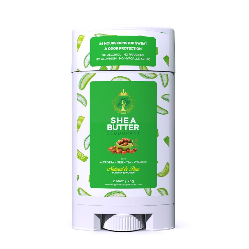 SHEA BUTTER DEODORANT with ALOE VERA - GREEN TEA - VITAMIN E