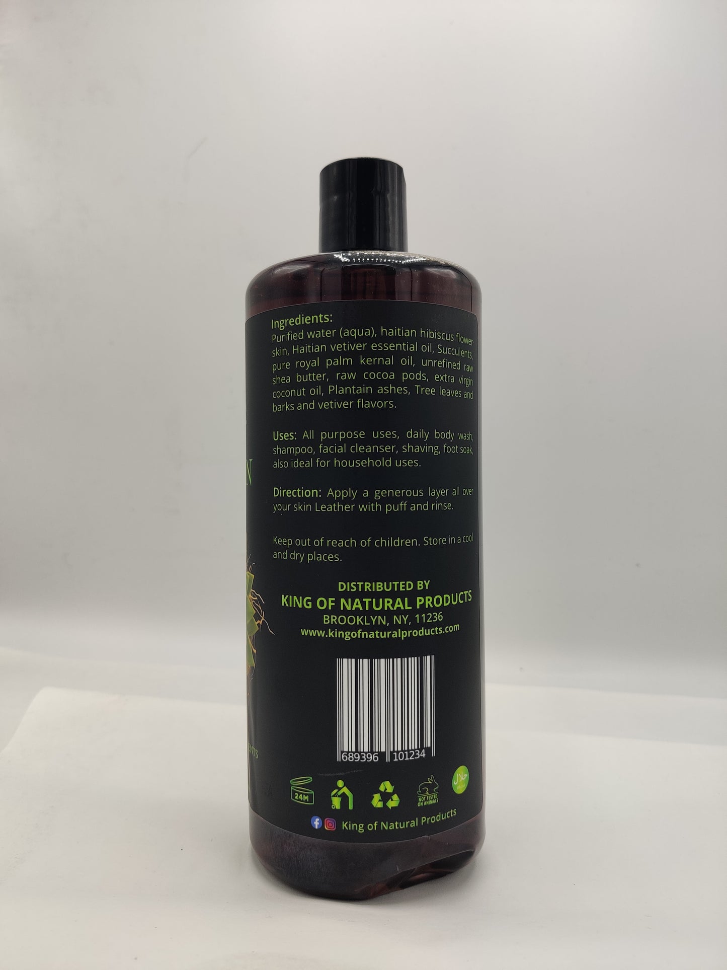 HAITIAN BLACK SOAP | 32 OZ | KING OF NATURAL PRODUCTS