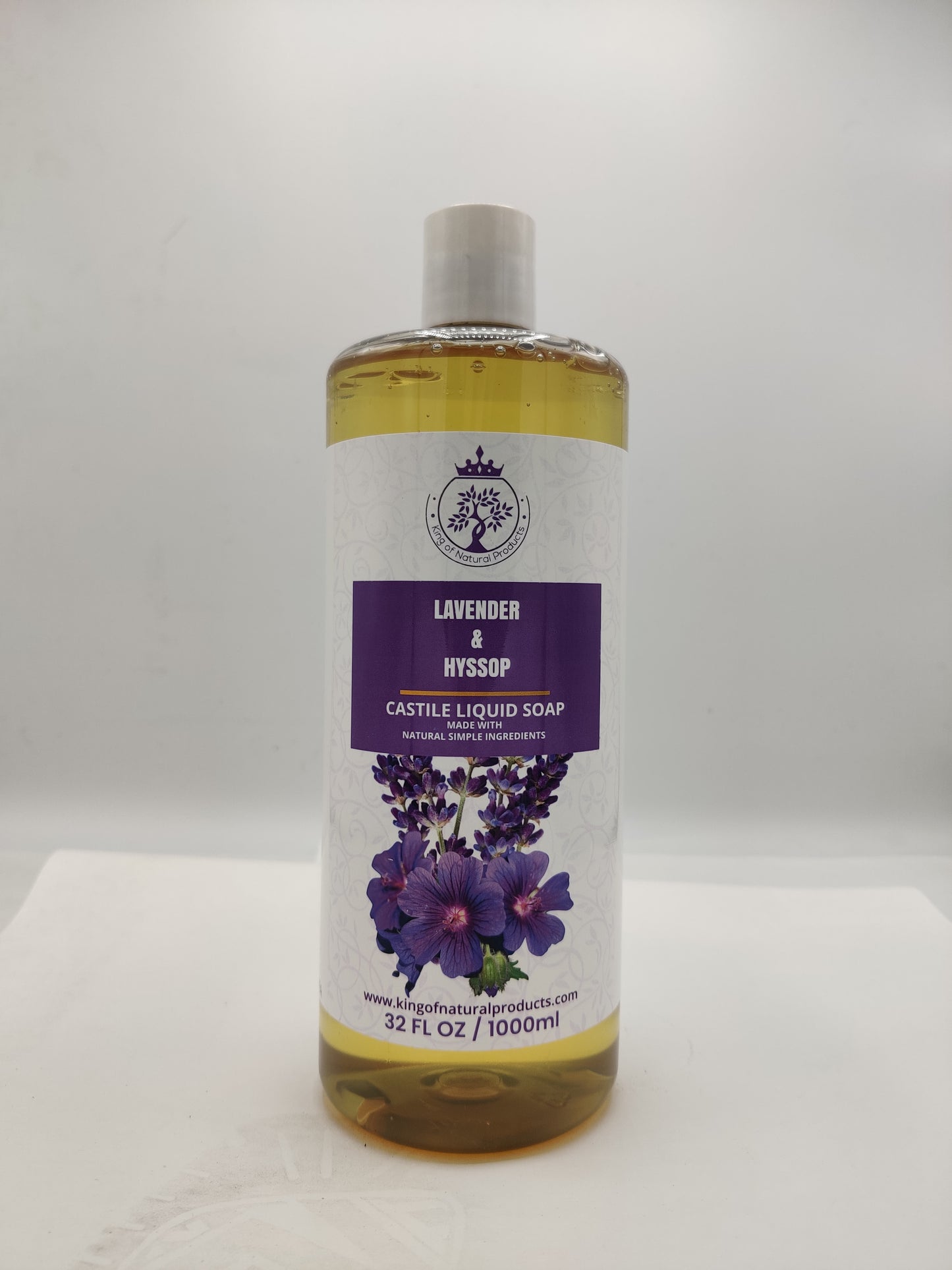 LAVENDER & HYSSOP LIQUID SOAP | 32 OZ | KING OF NATURAL PRODUCTS