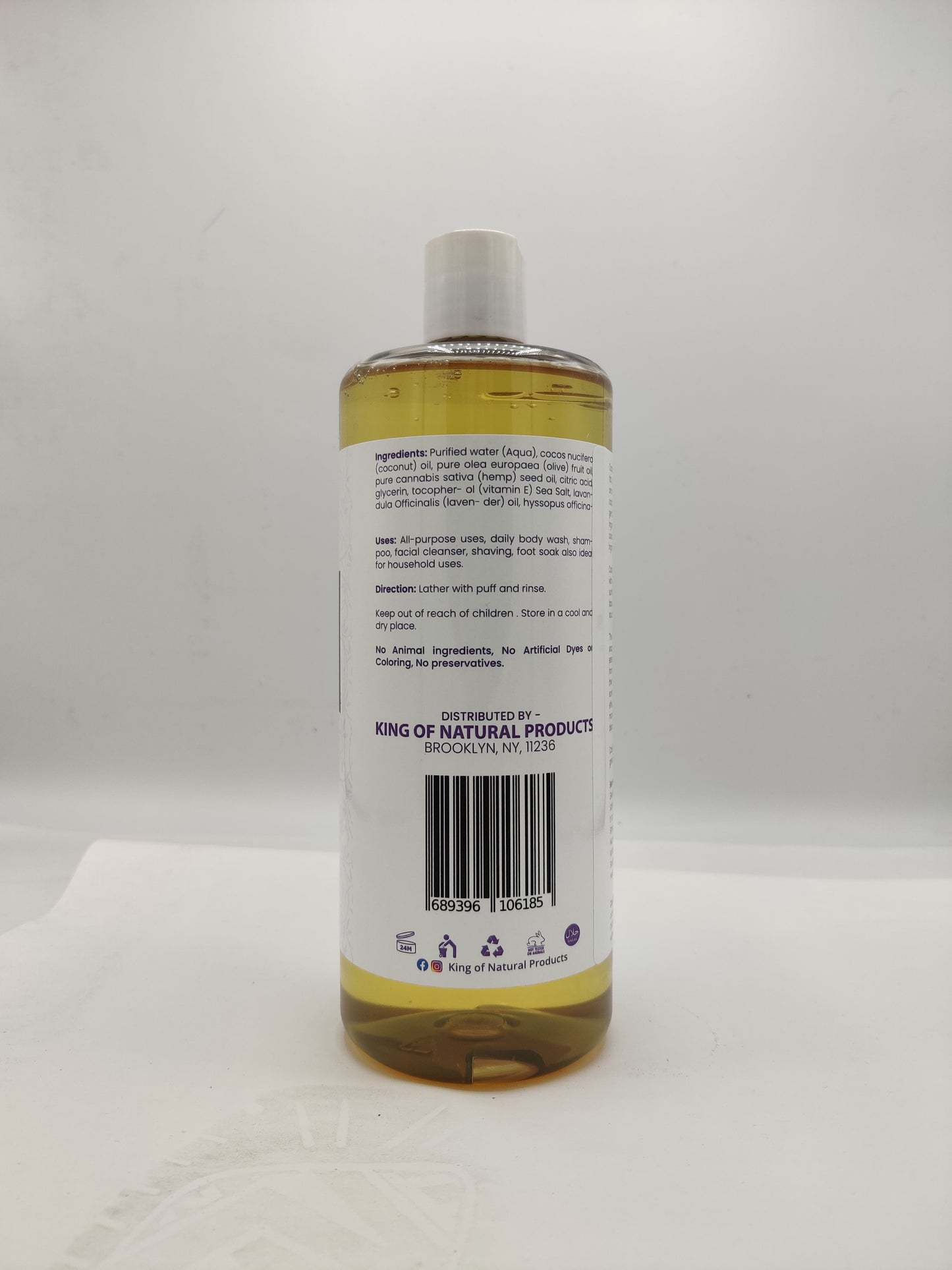 LAVENDER & HYSSOP LIQUID SOAP | 32 OZ | KING OF NATURAL PRODUCTS