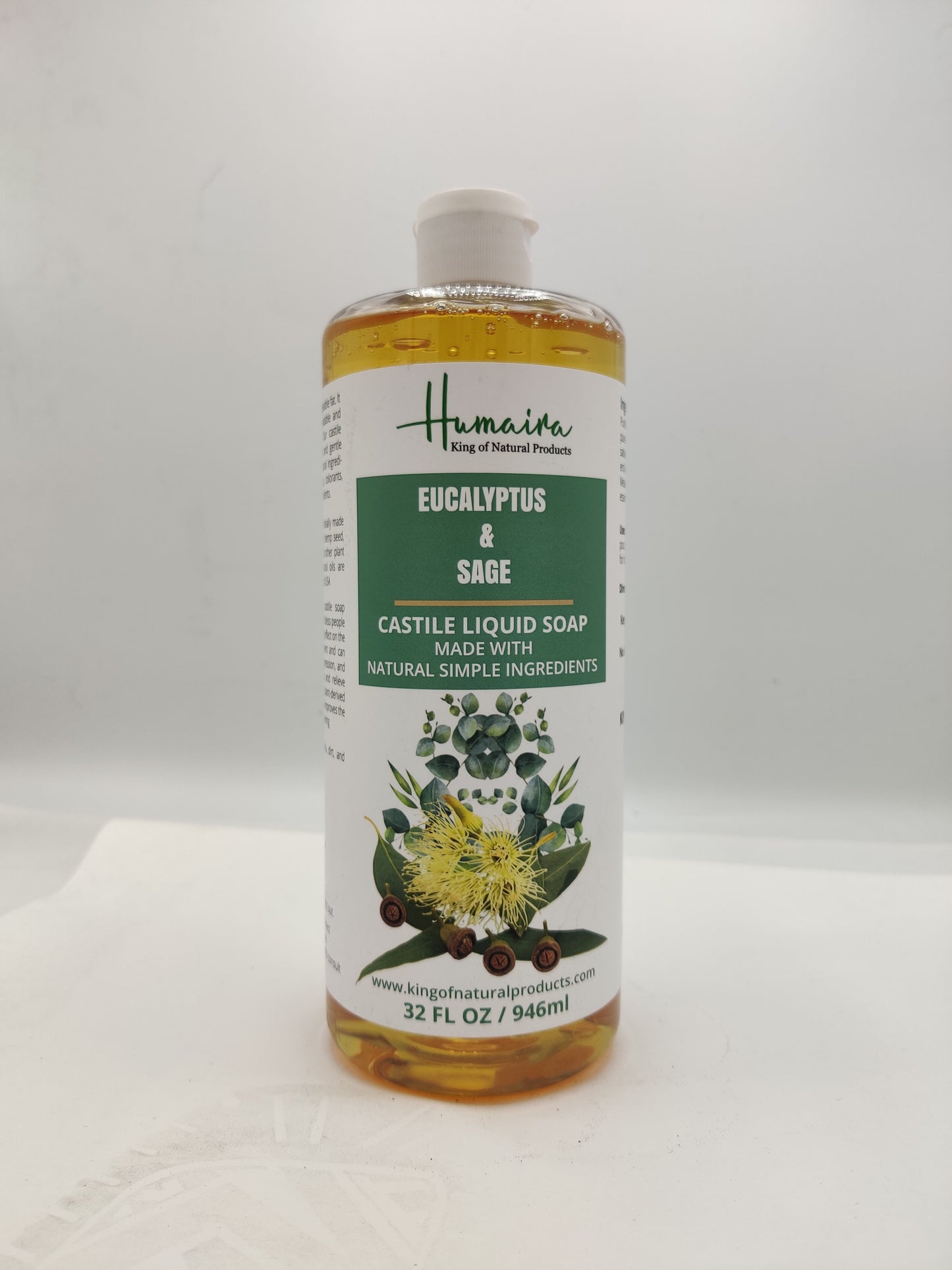 EUCALYPTUS & SAGE LIQUID SOAP | 32 OZ | KING OF NATURAL PRODUCTS