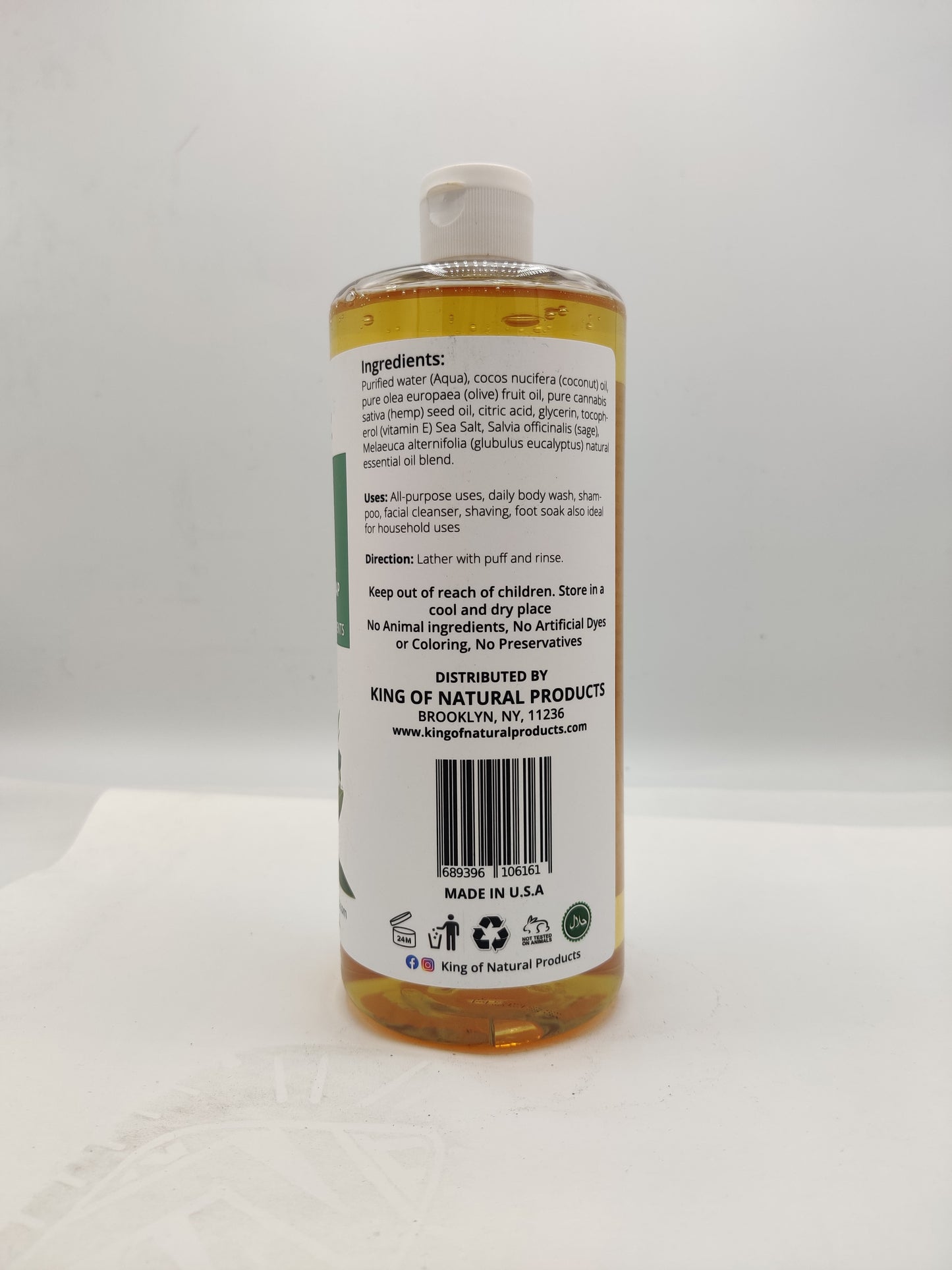 EUCALYPTUS & SAGE LIQUID SOAP | 32 OZ | KING OF NATURAL PRODUCTS