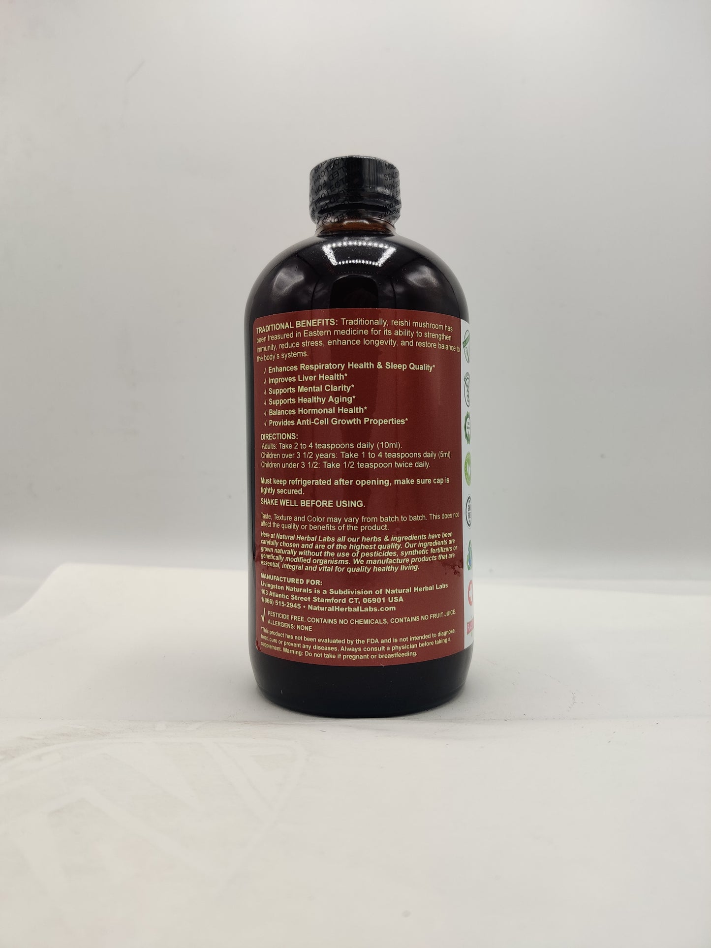 PURE REISHI MUSHROOM FORMULA - NATURAL HERBAL LABS