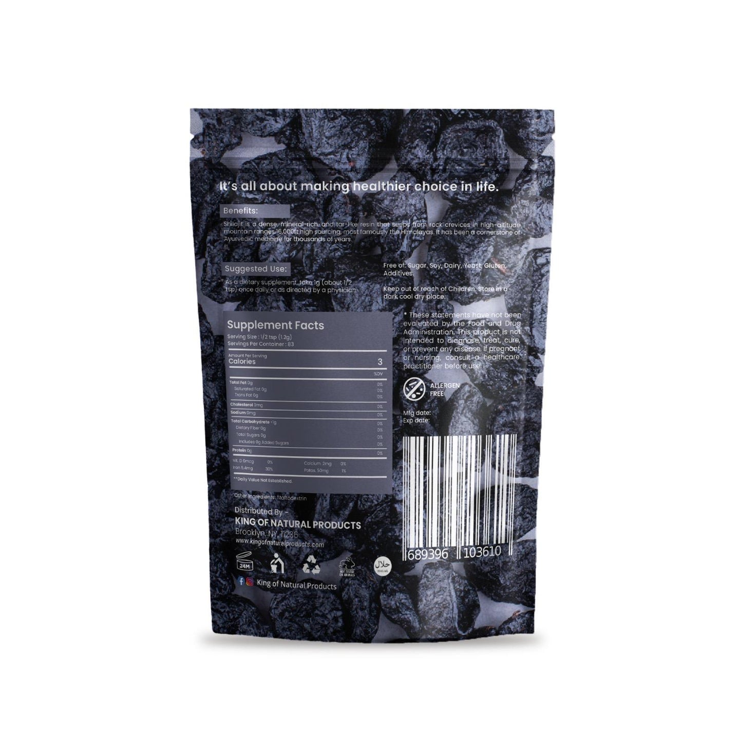 SHILAJIT POWDER | 8 Oz (227g) | King of Natural Products | 100% Pure