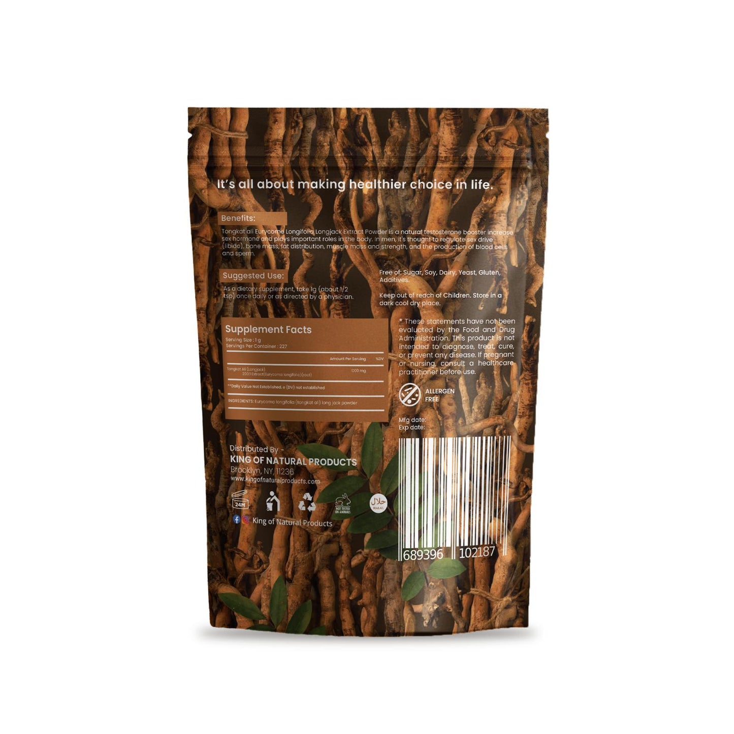TONGKAT ALI POWDER | 8 Oz (227g) | King of Natural Products | 100% Pure