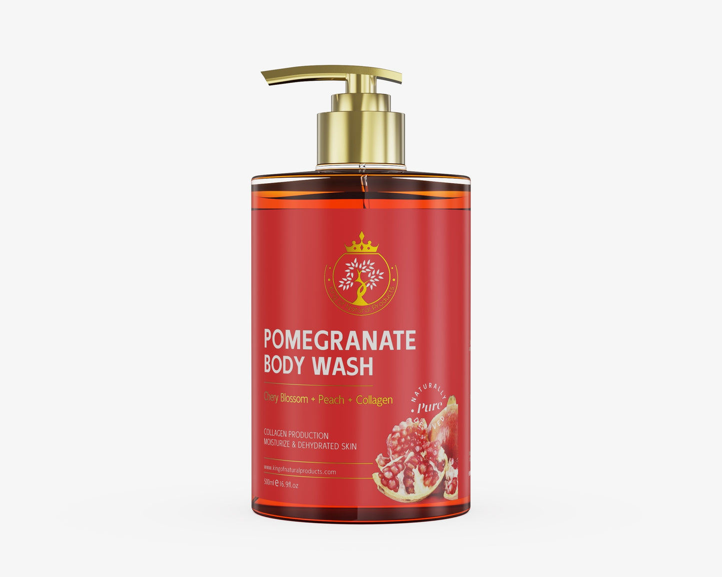 POMEGRANAE BODY WASH | 100% ORGANIC | KING OF NATURAL PRODUCTS