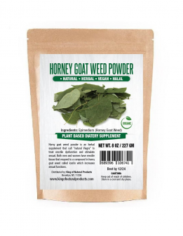 HORNEY GOAT WEED POWDER - NATURAL - HERBAL - VEGAN - HALAL. PLANT BASED DIATERY SUPPLEMENT.