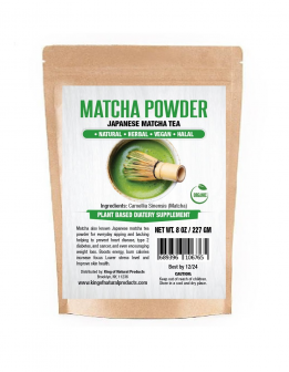 MATCHA POWDER - NATURAL - HERBAL - VEGAN - HALAL. PLANT BASED DIATERY SUPPLEMENT.