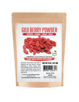 GOJI BERRY POWDER - NATURAL - HERBAL - VEGAN - HALAL. PLANT BASED DIATERY SUPPLEMENT.