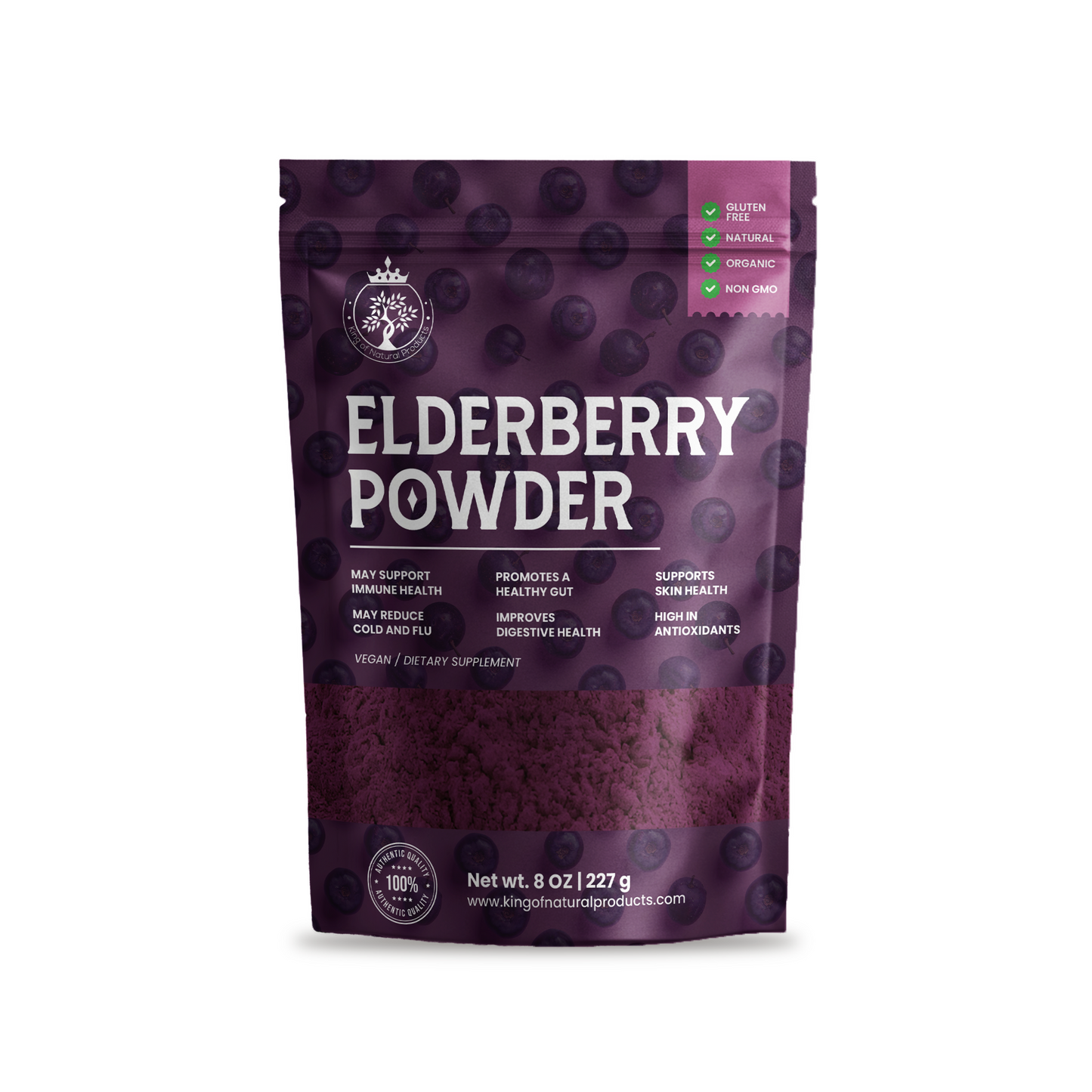 ELDERBERRY POWDER | 8 Oz (227g) | King of Natural Products | 100% Pure