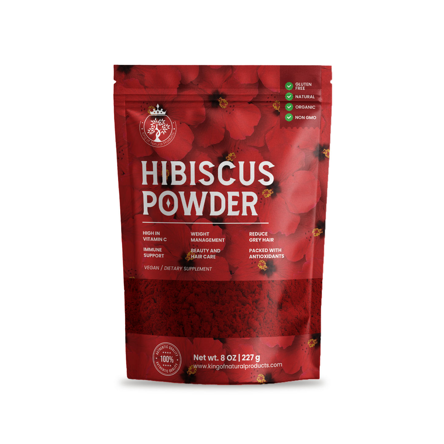 HIBISCUS POWDER | 8 Oz (227g) | King of Natural Products | 100% Pure