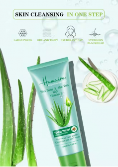 SHEA BUTTER & ALOE VERA WITH VITAMIN E DEEP CLEANSING FACE WASH