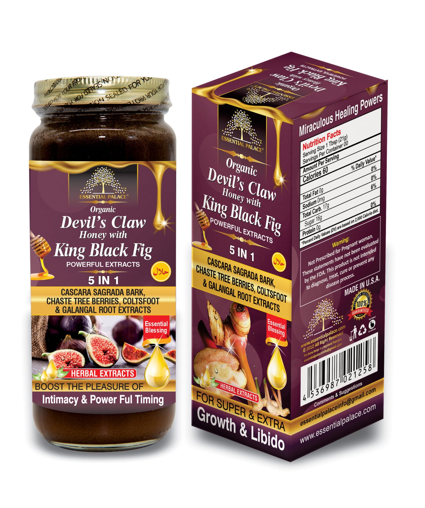 DEVILS CLAW WITH KING BLACK FIG HONEY | ESSENTIAL PALACE