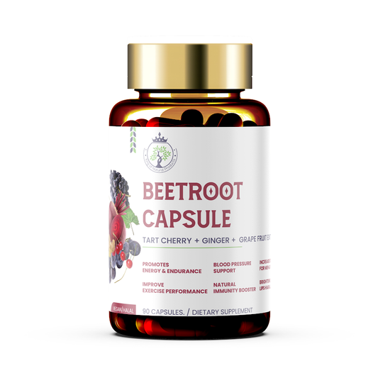 BEETROOT CAPSULE WITH TART CHERRY + GINGER + GRAPEFRUIT EXTRACT