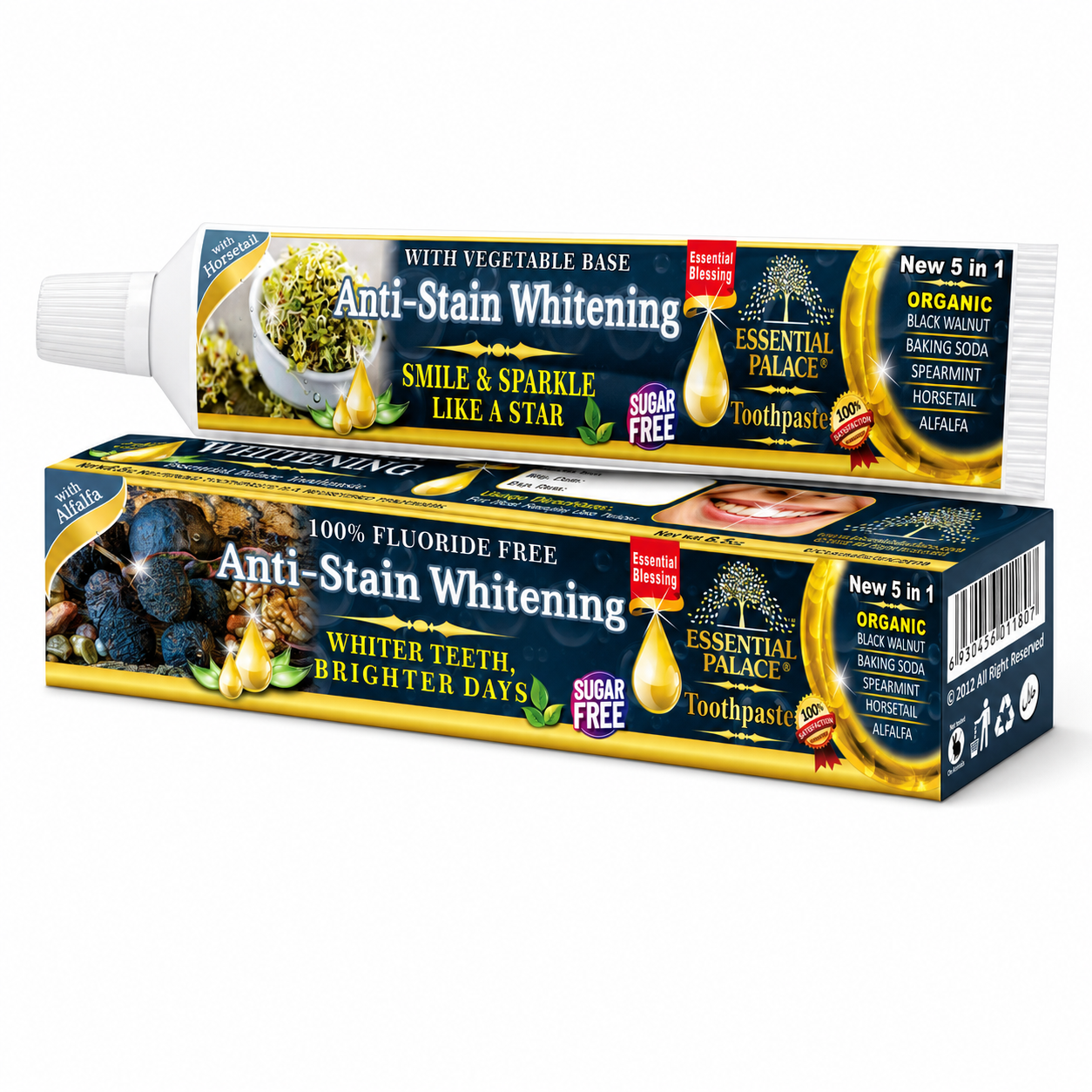ANTI-STAIN WHIENING TOOTHPASTE | 100% ORGANIC | ESSENTIAL PALACE