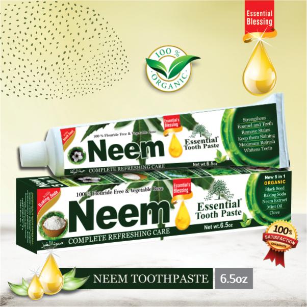 NEEM TOOTHPASTE | 100% ORGANIC | ESSENTIAL PALACE