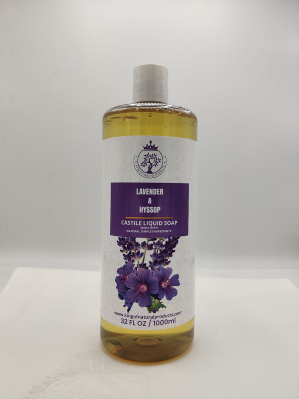 LAVENDER & HYSSOP LIQUID SOAP | 32 OZ | KING OF NATURAL PRODUCTS