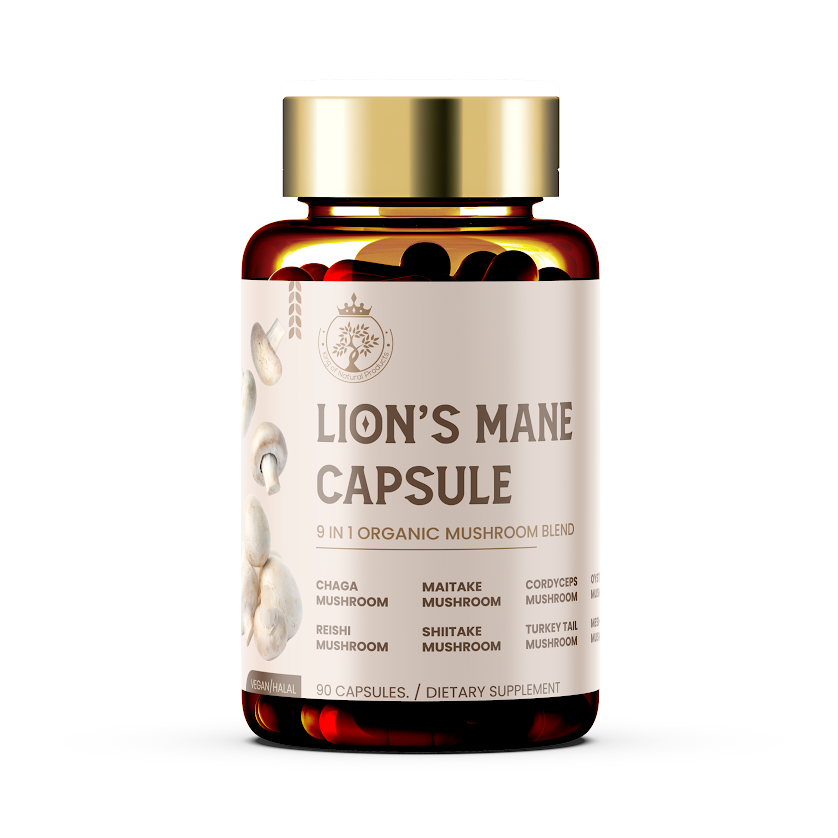 LION'S MANE CAPSULES 9 IN 1 ORGANIC MUSHROOM BLEND