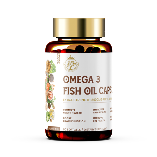 OMEGA 3 FISH OIL CAPSULE | DIATARY SUPPLEMENT | 100% ORGANIC | VEGAN | HALAL
