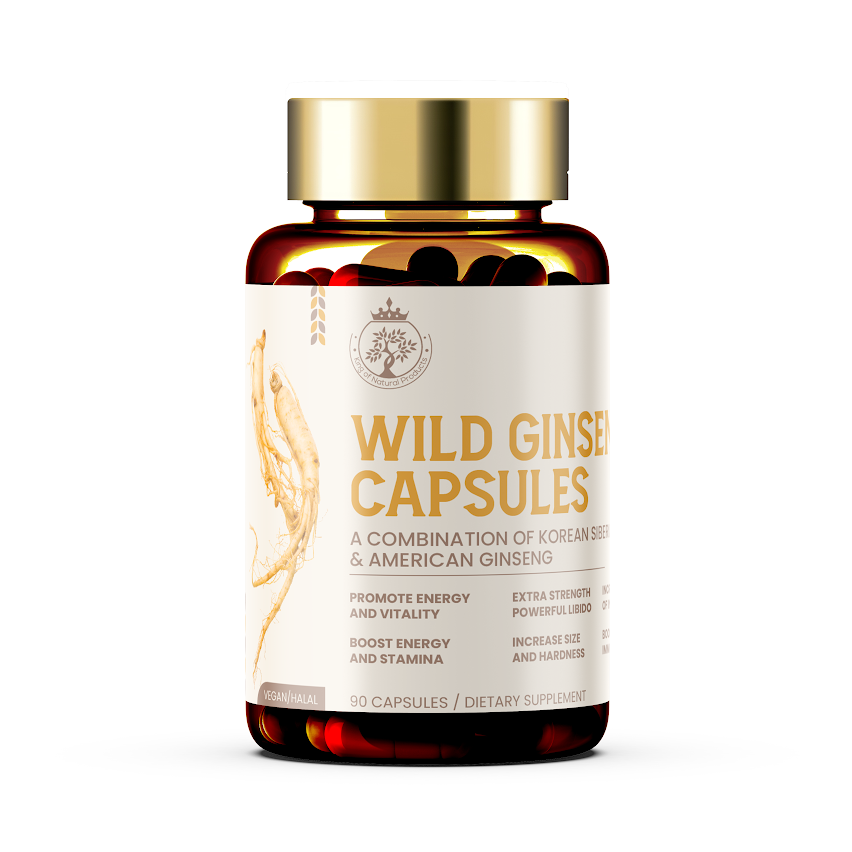 Capsules d'élite de ginseng sauvage Virginia Highland