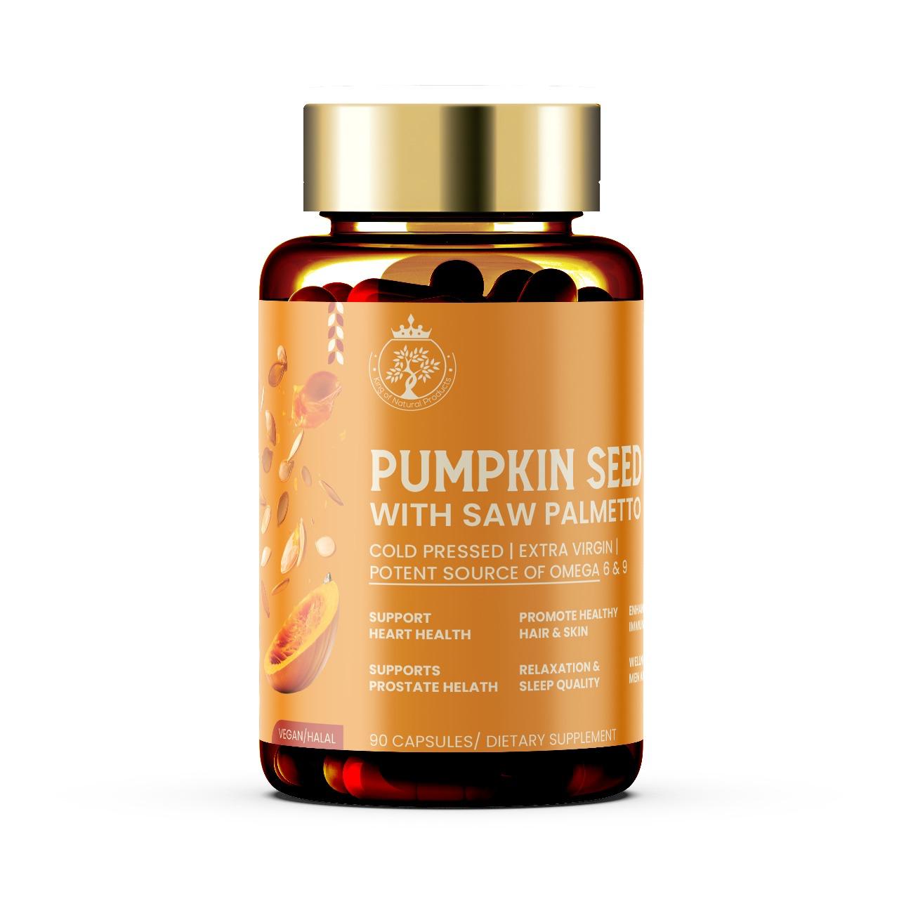 PUMPKIN SEED OIL CAPSULE | DIATARY SUPPLEMENT | 100% ORGANIC | VEGAN | HALAL