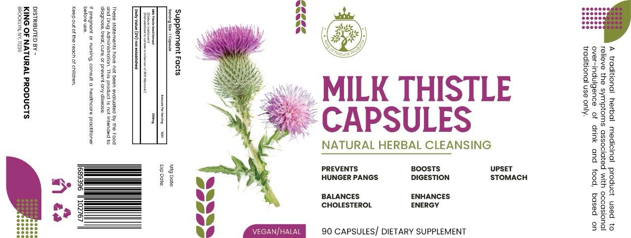 MILK THISTLE CAPSULE | DIATARY SUPPLEMENT | 100% ORGANIC | VEGAN | HALAL