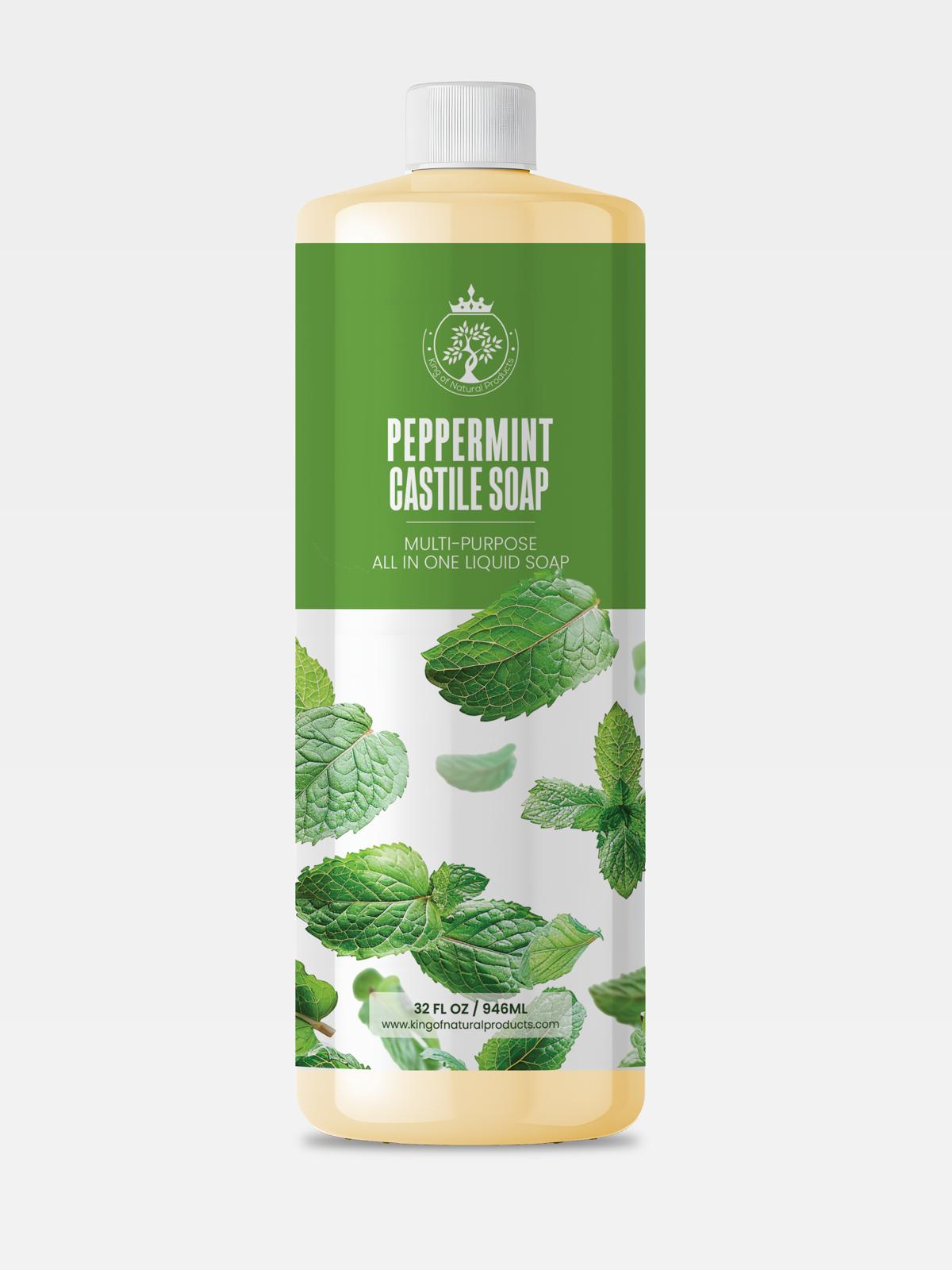 PEPPERMINT CASTILE SOAP | 32 OZ | KING OF NATURAL PRODUCTS