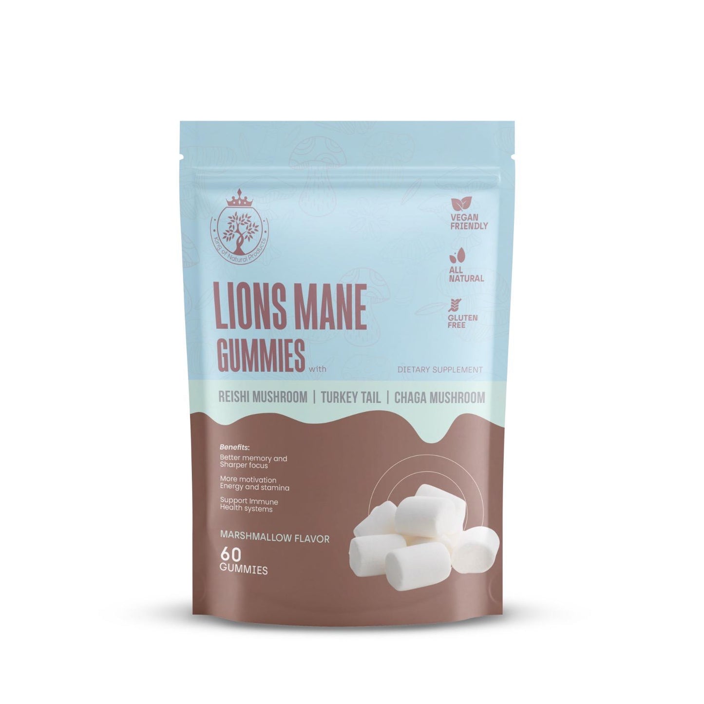 LIONS MANE | GUMMIES | DIATARY SUPPLEMENT | 100% ORGANIC