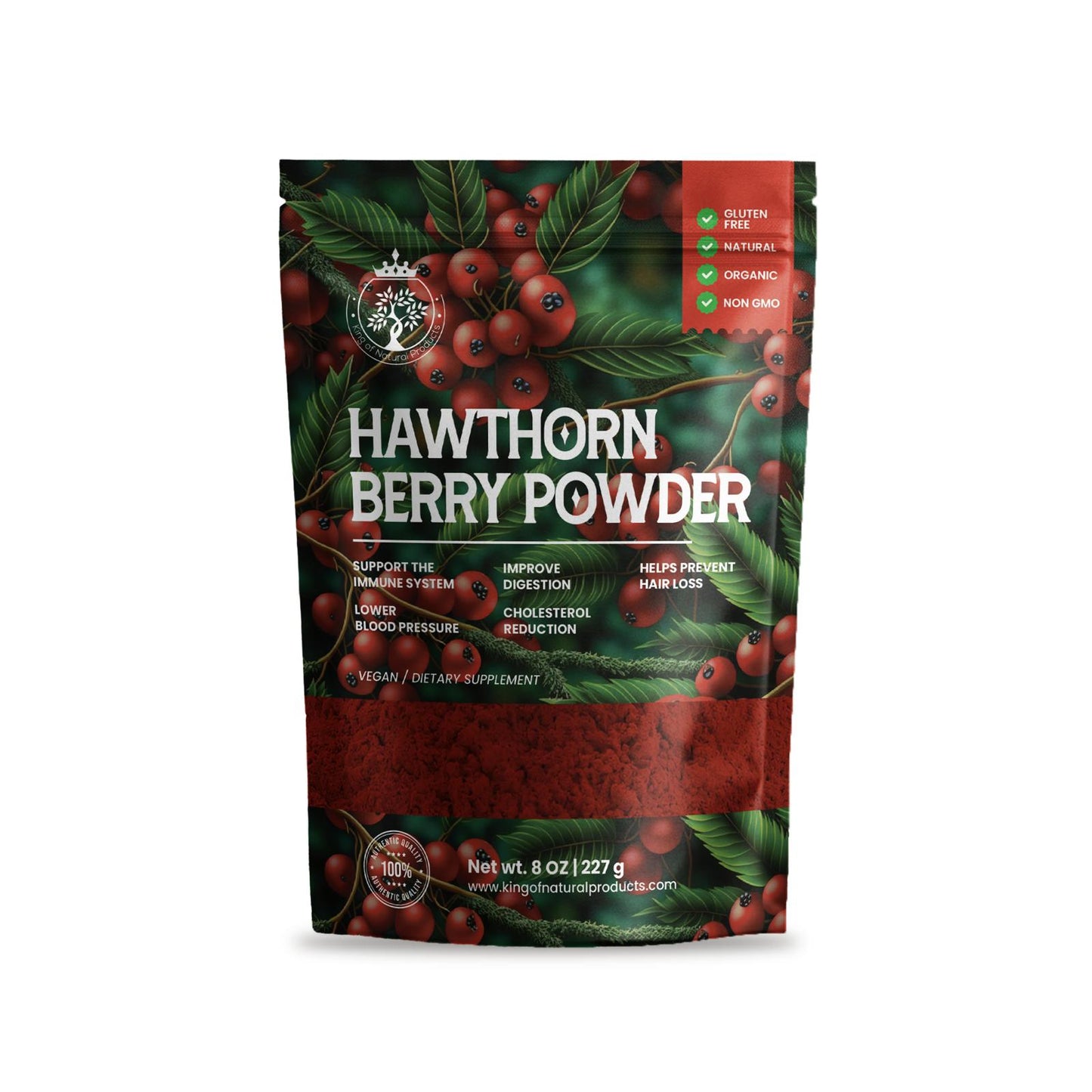 HAWTHORN BERRY POWDER | 8 Oz (227g) | King of Natural Products | 100% Pure
