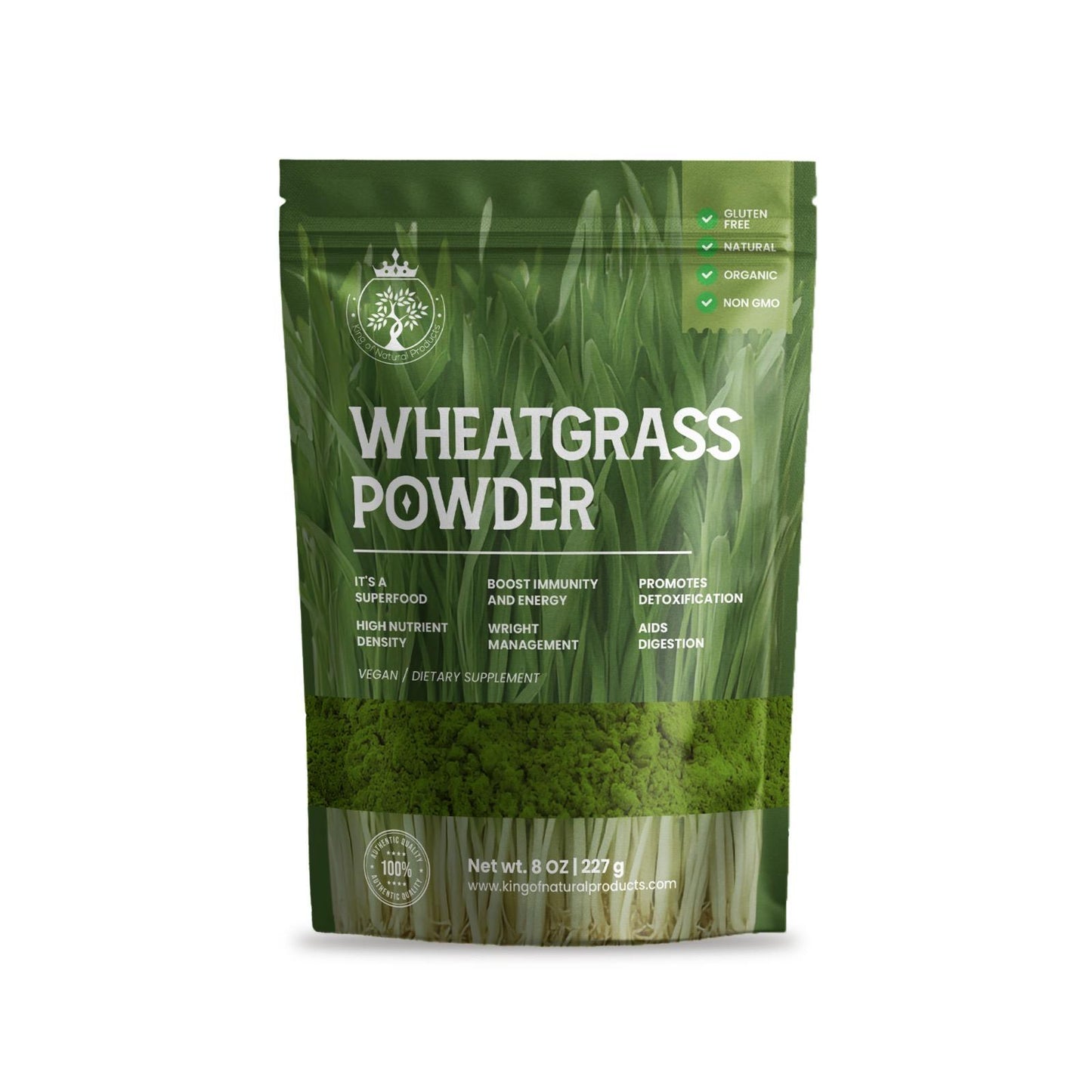 WHEAT GRASS POWDER | 8 Oz (227g) | King of Natural Products | 100% Pure