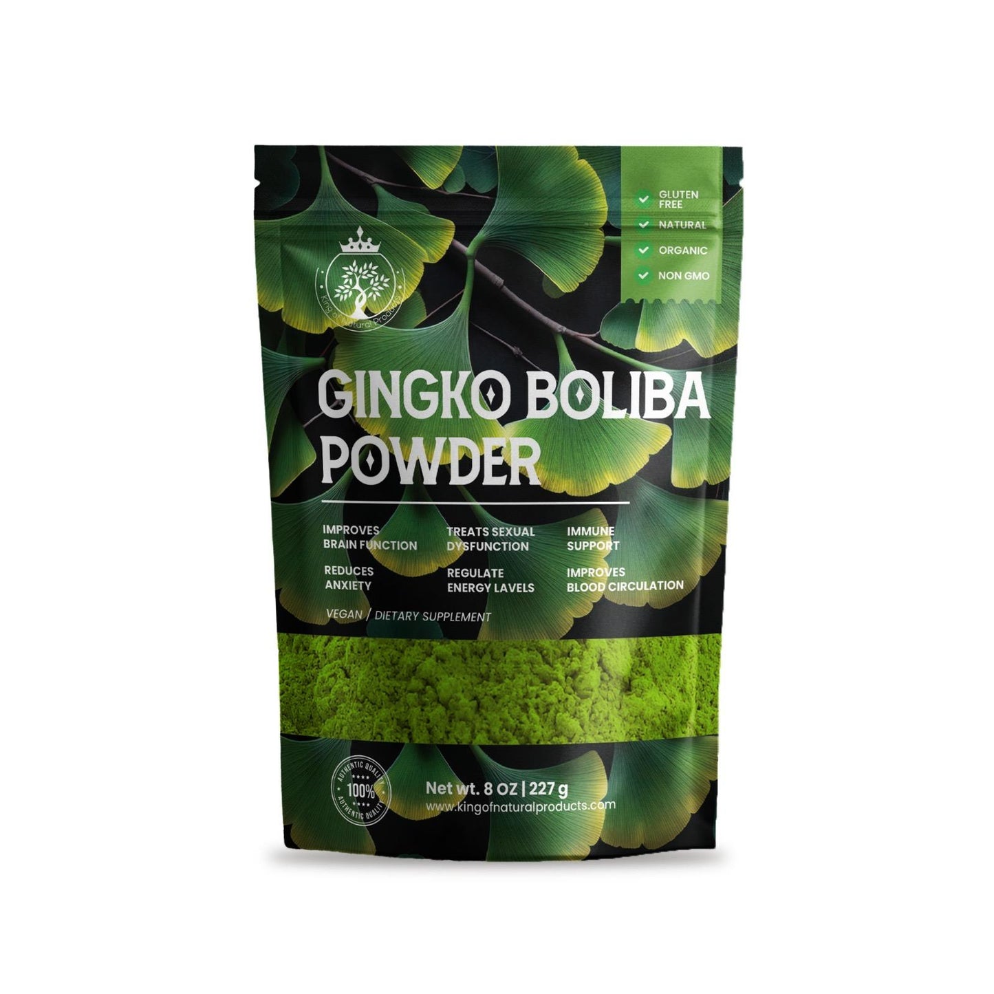 GINKO BILOBA POWDER | 8 Oz (227g) | King of Natural Products | 100% Pure