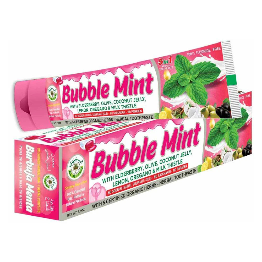 BUBBLE MINT TOOTHPASTE | 100% ORGANIC | AL-RIYAN