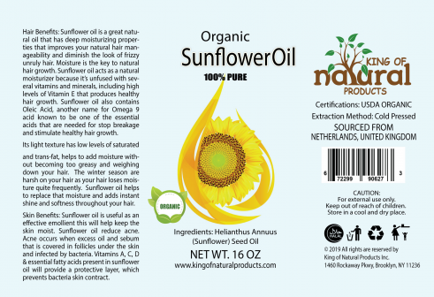 100% PURE SUNFLOWER OIL