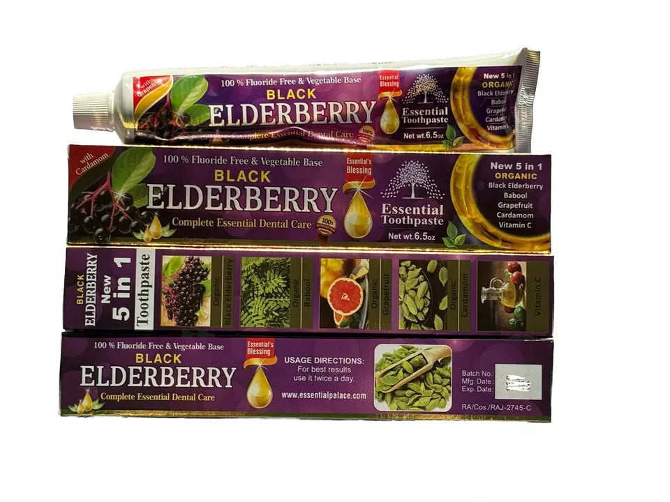 BLACKELDERBERRY TOOTHPASTE | 100% ORGANIC | ESSENTIAL PALACE
