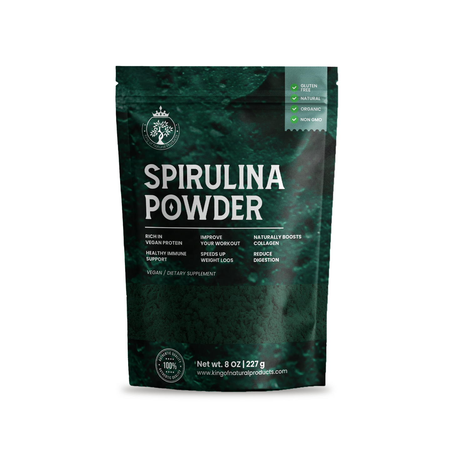 SPIRULINA POWDER | 8 Oz (227g) | King of Natural Products | 100% Pure